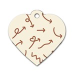 Abstract Arrow Sign Love Aesthetic Dog Tag Heart (One Side)