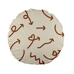 Abstract Arrow Sign Love Aesthetic Standard 15  Premium Round Cushions