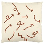 Abstract Arrow Sign Love Aesthetic Standard Premium Plush Fleece Cushion Case (Two Sides)