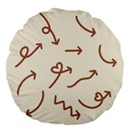 Abstract Arrow Sign Love Aesthetic Large 18  Premium Flano Round Cushions