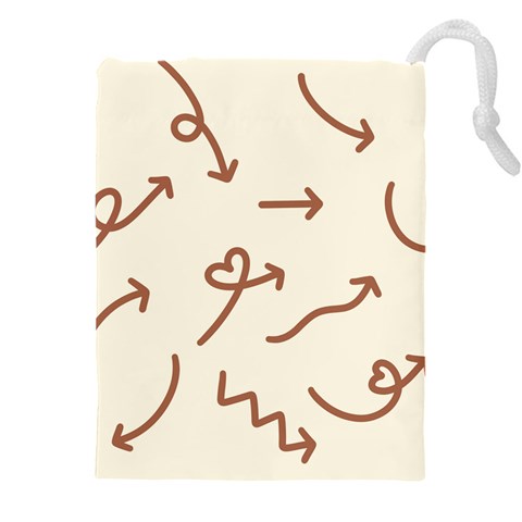 Abstract Arrow Sign Love Aesthetic Drawstring Pouch (4XL) from ArtsNow.com Front