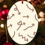 Abstract Arrow Sign Love Aesthetic UV Print Acrylic Ornament Oval