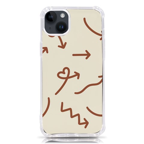 Abstract Arrow Sign Love Aesthetic iPhone 14 Plus TPU UV Print Case from ArtsNow.com Front