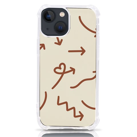 Abstract Arrow Sign Love Aesthetic iPhone 13 mini TPU UV Print Case from ArtsNow.com Front