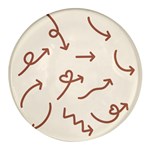 Abstract Arrow Sign Love Aesthetic Round Glass Fridge Magnet (4 pack)