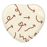 Abstract Arrow Sign Love Aesthetic Heart Glass Fridge Magnet (4 pack)