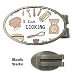 I Love Cooking Baking Utensils Knife Money Clips (Oval) 