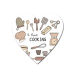 I Love Cooking Baking Utensils Knife Heart Magnet