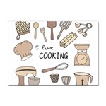 I Love Cooking Baking Utensils Knife Sticker A4 (10 pack)