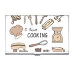 I Love Cooking Baking Utensils Knife Business Card Holder