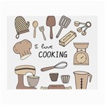 I Love Cooking Baking Utensils Knife Small Glasses Cloth