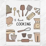 I Love Cooking Baking Utensils Knife Canvas 36  x 48 