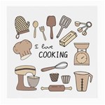 I Love Cooking Baking Utensils Knife Medium Glasses Cloth (2 Sides)