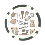 I Love Cooking Baking Utensils Knife Poker Chip Card Guard