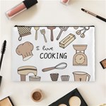 I Love Cooking Baking Utensils Knife Cosmetic Bag (Large)
