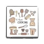 I Love Cooking Baking Utensils Knife Memory Card Reader (Square 5 Slot)