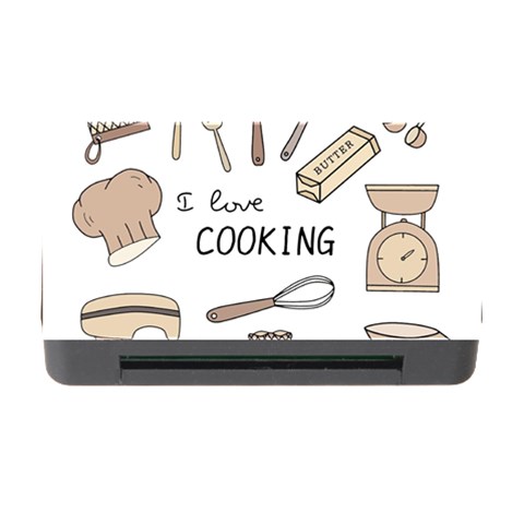 I Love Cooking Baking Utensils Knife Memory Card Reader with CF from ArtsNow.com Front