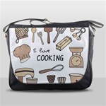 I Love Cooking Baking Utensils Knife Messenger Bag