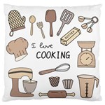 I Love Cooking Baking Utensils Knife Large Cushion Case (Two Sides)