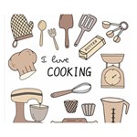 I Love Cooking Baking Utensils Knife Premium Plush Fleece Blanket (Small)
