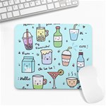 Drinks Cocktails Doodle Coffee Large Mousepad