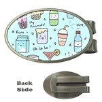 Drinks Cocktails Doodle Coffee Money Clips (Oval) 