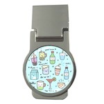Drinks Cocktails Doodle Coffee Money Clips (Round) 