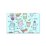 Drinks Cocktails Doodle Coffee Sticker Rectangular (10 pack)