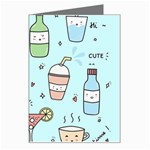 Drinks Cocktails Doodle Coffee Greeting Card