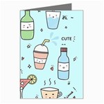 Drinks Cocktails Doodle Coffee Greeting Cards (Pkg of 8)