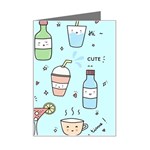 Drinks Cocktails Doodle Coffee Mini Greeting Card