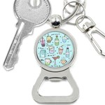 Drinks Cocktails Doodle Coffee Bottle Opener Key Chain