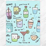 Drinks Cocktails Doodle Coffee Canvas 36  x 48 