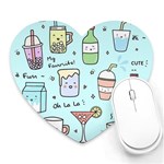 Drinks Cocktails Doodle Coffee Heart Mousepad