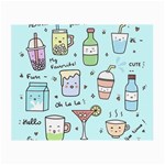 Drinks Cocktails Doodle Coffee Small Glasses Cloth (2 Sides)