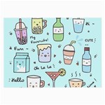 Drinks Cocktails Doodle Coffee Large Glasses Cloth
