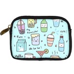 Drinks Cocktails Doodle Coffee Digital Camera Leather Case