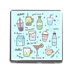 Drinks Cocktails Doodle Coffee Memory Card Reader (Square 5 Slot)