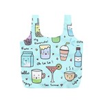 Drinks Cocktails Doodle Coffee Full Print Recycle Bag (S)