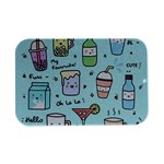 Drinks Cocktails Doodle Coffee Open Lid Metal Box (Silver)  