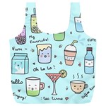 Drinks Cocktails Doodle Coffee Full Print Recycle Bag (XXXL)