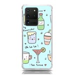 Drinks Cocktails Doodle Coffee Samsung Galaxy S20 Ultra 6.9 Inch TPU UV Case