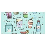 Drinks Cocktails Doodle Coffee Banner and Sign 4  x 2 