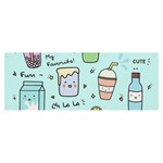 Drinks Cocktails Doodle Coffee Banner and Sign 8  x 3 
