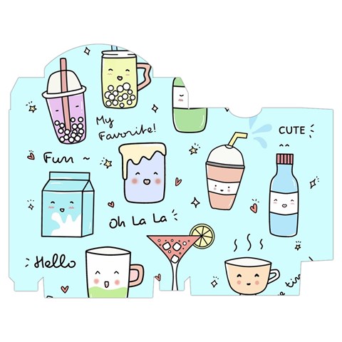 Drinks Cocktails Doodle Coffee Playing Cards Single Design (Rectangle) with Custom Box from ArtsNow.com Poker Box
