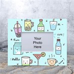 Drinks Cocktails Doodle Coffee White Tabletop Photo Frame 4 x6 