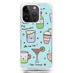 Drinks Cocktails Doodle Coffee iPhone 14 Pro TPU UV Print Case