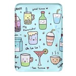 Drinks Cocktails Doodle Coffee Rectangular Glass Fridge Magnet (4 pack)