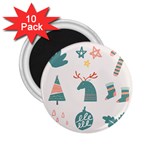 Reindeer Stars Socks Stick 2.25  Magnets (10 pack) 