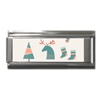 Reindeer Stars Socks Stick Superlink Italian Charm (9mm)